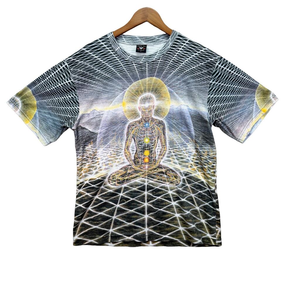 Crystal Tara Shirt Adult Theologue Alex Grey Artwork Psychedelic Spiritual sz L